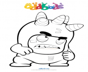 Printable oddbods angry coloring pages