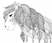 zendoodle design of horse for adult
