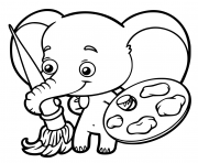 baby elephant who paint