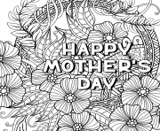 happy mothers day for adult zentangle