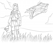 Printable star wars rebel ezra bridgers coloring pages