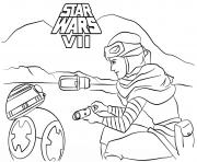rey and bb 8 Star Wars Episode VII The Force Awakens