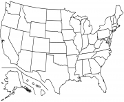 outline map of us states coloring pages