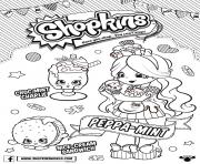 Printable Shopkins Doll Chef Club Peppa Mint 1 coloring pages