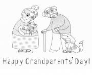 happy grandparents day with dog cat love