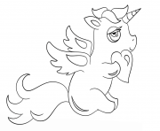 chibi unicorn with heart