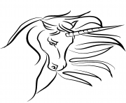 beautiful horn mythical unicorn