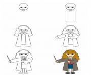 how to draw hermione granger