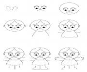 how to draw a doll