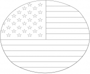 american flag in circle
