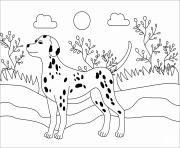 dalmatian dog animal simple