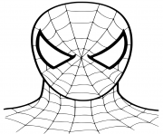 Printable Spiderman Cartoon Mask 2002 coloring pages