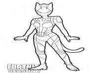 Printable Lynx Max Tier skin from Fortnite coloring pages