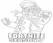 Printable Stratus skin from Fortnite Season 9 coloring pages