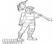 Printable Renegade Raider skin from Fortnite Season 1 coloring pages