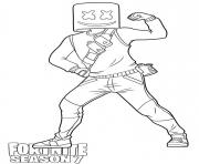 Printable Marhmello Pose from Fortnite Season 7 coloring pages