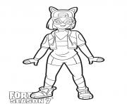Printable Lynx level 1 skin from Fortnite coloring pages