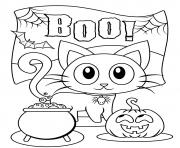 Halloween Boo Cat Cute Kids