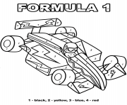 formula 1 color by number