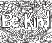 Printable be kind coloring pages