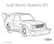 Printable Audi Sport Quattro S1 1984 coloring pages