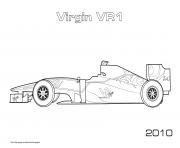 Printable F1 Virgin Vr1 2010 coloring pages