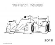 Printable F1 Toyota Ts030 2012 coloring pages