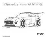 Printable Mercedes Benz Sls Gt3 2010 coloring pages