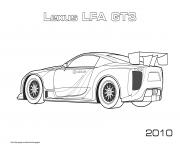Printable Lexus Lfa Gt3 2010 coloring pages