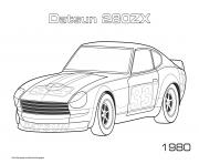 Printable Datsun 280zx 1980 coloring pages