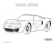 Printable Ford Gt40 1966 coloring pages