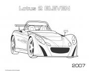Printable Lotus 2 Eleven 2007 coloring pages