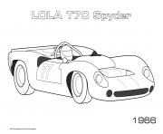 Printable Lola T70 Spyder 1966 coloring pages