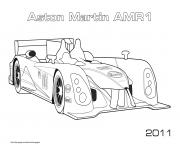 Printable Aston Martin Amr1 2011 coloring pages