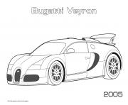 Printable Bugatti Veyron 2005 coloring pages