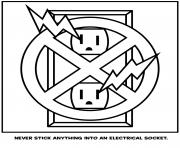 never stick anything into an electrical socket