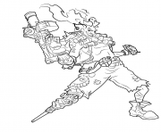 Printable overwatch Junkrat coloring pages