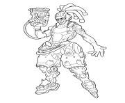 Printable overwatch Lucio coloring pages