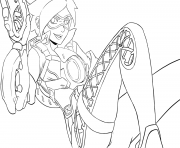Printable overwatch tracer pulse pistols coloring pages