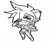 Printable Overwatch Tracer Cute Spray coloring pages