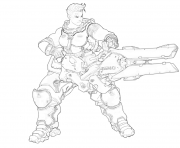Printable overwatch Zarya coloring pages