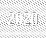 2020 Happy New Year Simple Lines