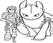 Printable pin hiccup and toothless coloring pages