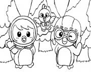 Printable pororo harry and petty coloring pages