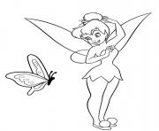 Printable tinkerbell fairy disney cute coloring pages