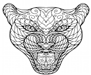 zen tangle head of leopard for adult