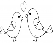 two birds in love