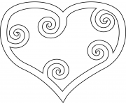heart with maori swirl