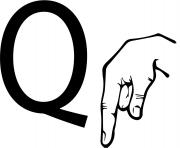 asl sign language letter q