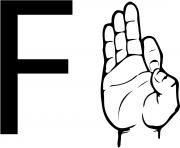 asl sign language letter f